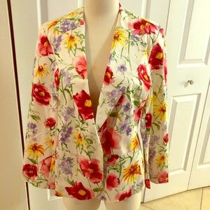 EUC Multicolor floral jacket blazer